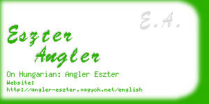 eszter angler business card